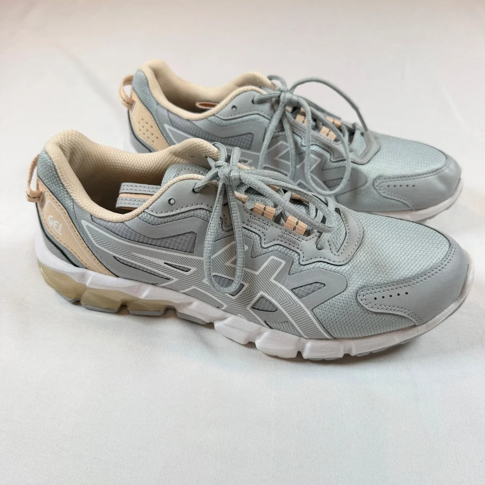ASICS Gel-Quantum 90 3‎ Piedmont Grey White Beige Running Shoes 1202A040 Sz 9